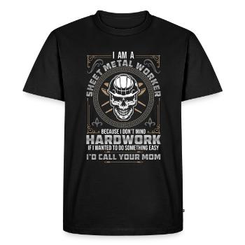 Sheet Metal Worker I Am A Sheet Metal Worker Weld - Men's Premium Organic T-Shirt - black - Front - Nico (187cm)