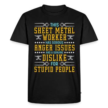 Sheet Metal Worker This Sheet Metal Fabricator - Men's Premium Organic T-Shirt - black - Front - Nico (187cm)