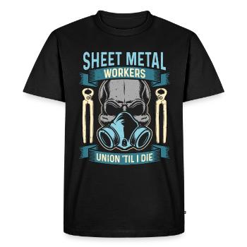 Sheet Metal Workers Union 'Til Fabricator Workers - Men's Premium Organic T-Shirt - black - Front - Nico (187cm)