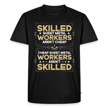 Sheet Metal Worker Skilled Sheet Metal Fabricators - Men's Premium Organic T-Shirt - black - Front - Nico (187cm)
