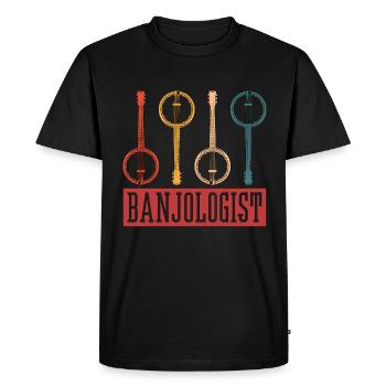Banjo Banjologue Instrument de Musique Banjo Joueur - T-shirt Premium bio Homme - noir - Devant - Nico (187cm)