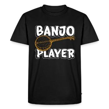 Banjo Instrument de musique Aime la musique folklorique - T-shirt Premium bio Homme - noir - Devant - Nico (187cm)