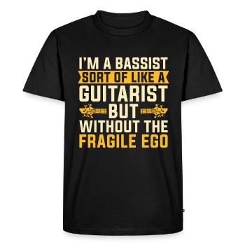 Bass Guitar I'm A Bassist Sort Like Guitar Player - Men's Premium Organic T-Shirt - black - Front - Nico (187cm)