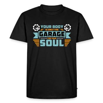 Génie mécanique Votre corps n’est que des ingénieurs - T-shirt Premium bio Homme - noir - Devant - Nico (187cm)