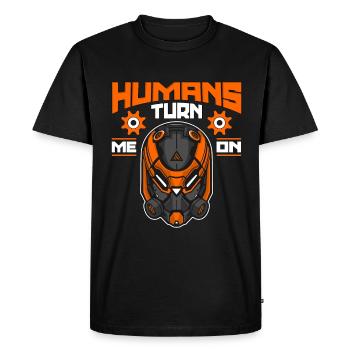 Robotics Humans Turn Me Robots Robotics Engineer - Men's Premium Organic T-Shirt - black - Front - Nico (187cm)
