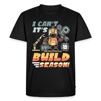 Robotique Je ne peux pas C’est construire Saison Robots Ingénieur - T-shirt Premium bio Homme - noir - Devant - Nico (187cm)