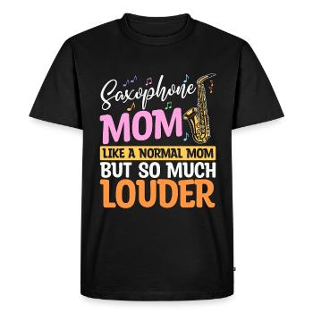 Saxophone Maman comme une maman normale Musique classique - T-shirt Premium bio Homme - noir - Devant - Nico (187cm)