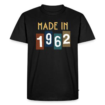 1962 Gift For Birthday Year of Birth - Men's Premium Organic T-Shirt - black - Front - Nico (187cm)