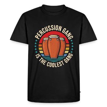 Conga Percussion Gang Is The Drummer Conga Player - Men's Premium Organic T-Shirt - black - Front - Nico (187cm)