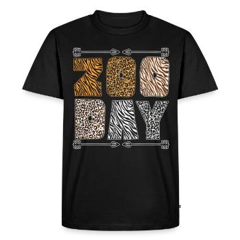 Zoo Day Garçons Filles Amoureux des animaux - T-shirt Premium bio Homme - noir - Devant - Nico (187cm)