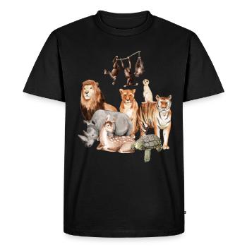 Wild Zoo Animal Lovers Zoo Travel - T-shirt Premium bio Homme - noir - Devant - Nico (187cm)