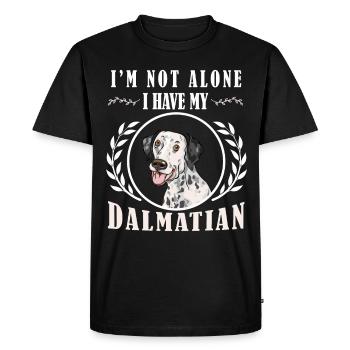 Drôle de chiot propriétaire de chien dalmatien - T-shirt Premium bio Homme - noir - Devant - Nico (187cm)