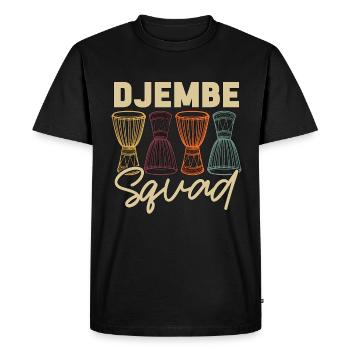 Djembe Squad Percussion Instrument Djembe Player - Men's Premium Organic T-Shirt - black - Front - Nico (187cm)