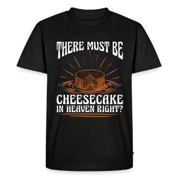 Cheesecake Il doit y avoir des desserts Cheesecake Lover - T-shirt Premium bio Homme - noir - Devant - Nico (187cm)