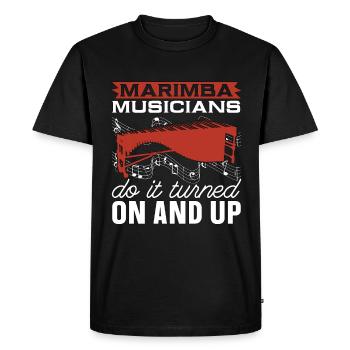 Marimba Musicians Do It Percussion Marimba Player - Men's Premium Organic T-Shirt - black - Front - Nico (187cm)