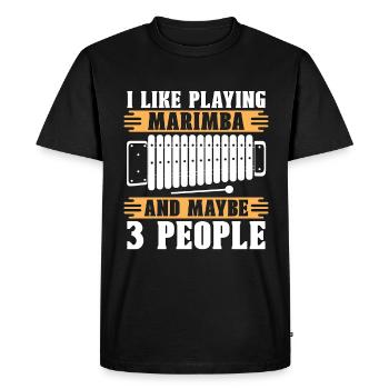 Marimba I Like Playing Marimba Mallets Percussion - Men's Premium Organic T-Shirt - black - Front - Nico (187cm)