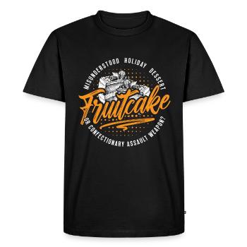 Fruitcake Misunderstood Holiday Dessert Cooking - Men's Premium Organic T-Shirt - black - Front - Nico (187cm)