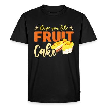 Fruitcake Hope You Like Thanksgiving Nutty Baking - Men's Premium Organic T-Shirt - black - Front - Nico (187cm)