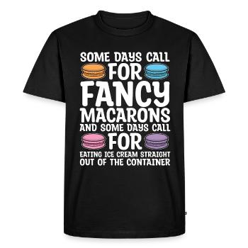 Macaron Certains jours appellent pour des bonbons de collation de fantaisie - T-shirt Premium bio Homme - noir - Devant - Nico (187cm)