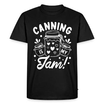 La mise en conserve est ma confiture Homesteader Conserve de préservation - T-shirt Premium bio Homme - noir - Devant - Nico (187cm)