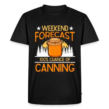 Prévisions du week-end de mise en conserve 100% Chance Homesteader - T-shirt Premium bio Homme - noir - Devant - Nico (187cm)