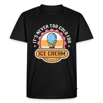 Ice Cream It's Never Too Cold Sweets Frozen Fruit - Men's Premium Organic T-Shirt - black - Front - Nico (187cm)