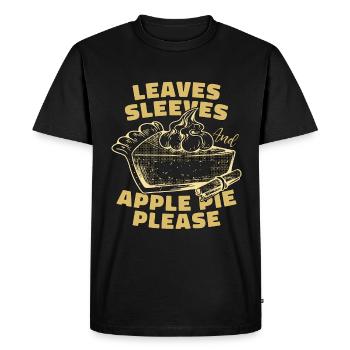Apple Pie Leaves Sleeves And Apple Tree Pastries - Men's Premium Organic T-Shirt - black - Front - Nico (187cm)