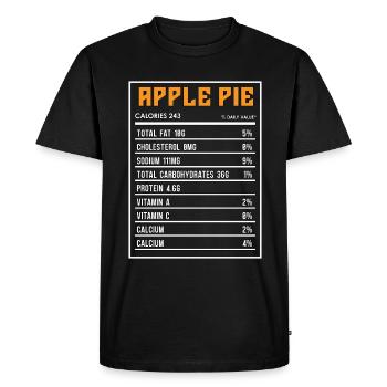 Apple Pie Nutrition Facts Baker Cooking Apple Tree - Men's Premium Organic T-Shirt - black - Front - Nico (187cm)