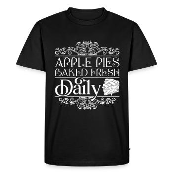 Tartes aux pommes cuites au four Cuisson quotidienne de fruits de pomme frais - T-shirt Premium bio Homme - noir - Devant - Nico (187cm)