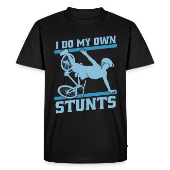 Vélo Je fais mes propres cascades Vélo Cycliste cycliste - T-shirt Premium bio Homme - noir - Devant - Nico (187cm)