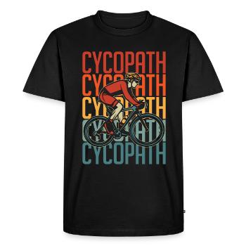 Bicycle Cycopath Retro Mountain Bike Biker Cyclist - Men's Premium Organic T-Shirt - black - Front - Nico (187cm)