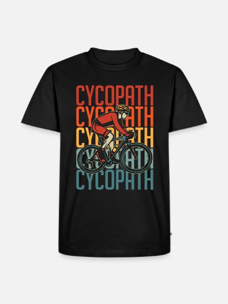 Vélo Cycopath Retro Mountain Bike Cycliste - T-shirt Premium bio Homme - noir