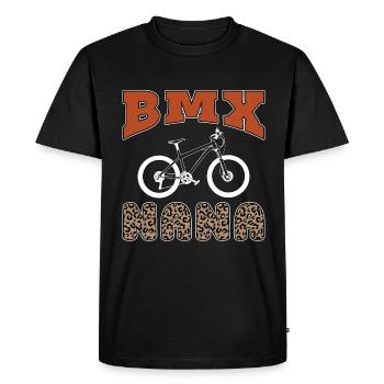 BMX Racing BMX Nana Bicycle Cycling Loves Cyclist - Men's Premium Organic T-Shirt - black - Front - Nico (187cm)