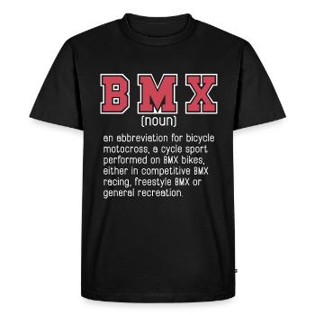 BMX Racing BMX An Abbreviation For Bicycle Racing - Men's Premium Organic T-Shirt - black - Front - Nico (187cm)
