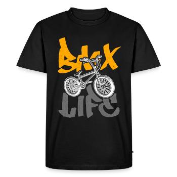 BMX Racing BMX Life Bicyclette Cyclist Bike Racing - Men's Premium Organic T-Shirt - black - Front - Nico (187cm)