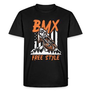 BMX Racing BMX Free Style Loves Bicyclette Cyclist - Men's Premium Organic T-Shirt - black - Front - Nico (187cm)
