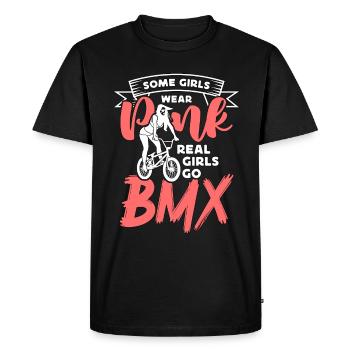 BMX Racing Certaines filles portent un vélo rose BMX Rider - T-shirt Premium bio Homme - noir - Devant - Nico (187cm)