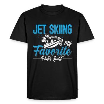 Jet Ski Mon Bateau à moteur préféré Skieur - T-shirt Premium bio Homme - noir - Devant - Nico (187cm)