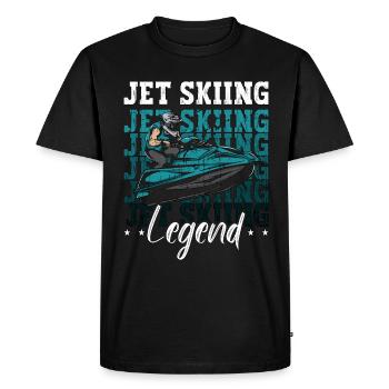 Jet Skiing Legend Water Sports Throttle Jet Skis - Men's Premium Organic T-Shirt - black - Front - Nico (187cm)