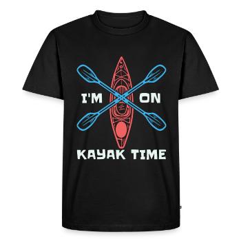 Kayaking I'm On Kayak Time Canoeing Kayak Lover - Men's Premium Organic T-Shirt - black - Front - Nico (187cm)