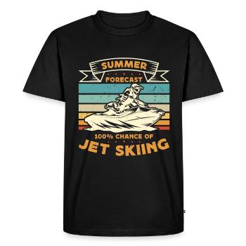 Jet Skiing Summer Forecast 100% Chance Watercraft - Men's Premium Organic T-Shirt - black - Front - Nico (187cm)