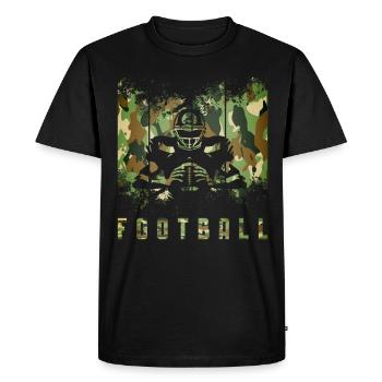 Joueur de football Entraîneur Football américain - T-shirt Premium bio Homme - noir - Devant - Nico (187cm)