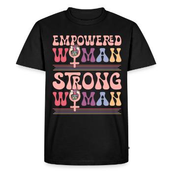 Droits des femmes Fleurs féministes Droits des femmes - T-shirt Premium bio Homme - noir - Devant - Nico (187cm)