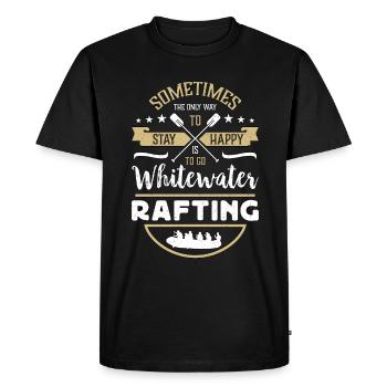 Rafting Sometimes The Only Way To Paddling Boating - Men's Premium Organic T-Shirt - black - Front - Nico (187cm)