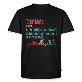Triathlon Triathlete An Athlete That Competition - Men's Premium Organic T-Shirt - black - Front - Nico (187cm)