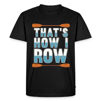 Aviron c’est comme ça que je rame Sports nautiques Rameur - T-shirt Premium bio Homme - noir - Devant - Nico (187cm)