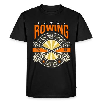Rowing Rowing Is Not Just A Sport Oarsmen Rower - Men's Premium Organic T-Shirt - black - Front - Nico (187cm)