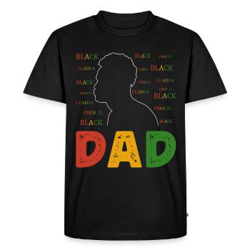 Père noir Fierté Père africain - T-shirt Premium bio Homme - noir - Devant - Nico (187cm)