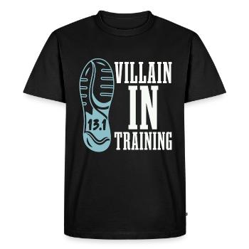 Méchant du semi-marathon à l’entraînement Coureur de marathon - T-shirt Premium bio Homme - noir - Devant - Nico (187cm)