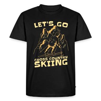 Ski de fond Let’s Go Cross Sports d’hiver - T-shirt Premium bio Homme - noir - Devant - Nico (187cm)